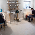 James and Tilla Waters in their workshop 2016